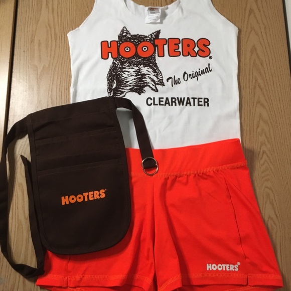 New Hooters Girl Uniform Bundle Tank Shorts Pouch Sizes Xxxs Xxs Xs Sm Med Large - Picture 2 of 16